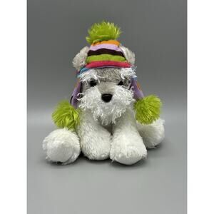 Shelby the Schnauzer Dog Plush 9” Stuffed Animal In Winter Hat Maurices 2010